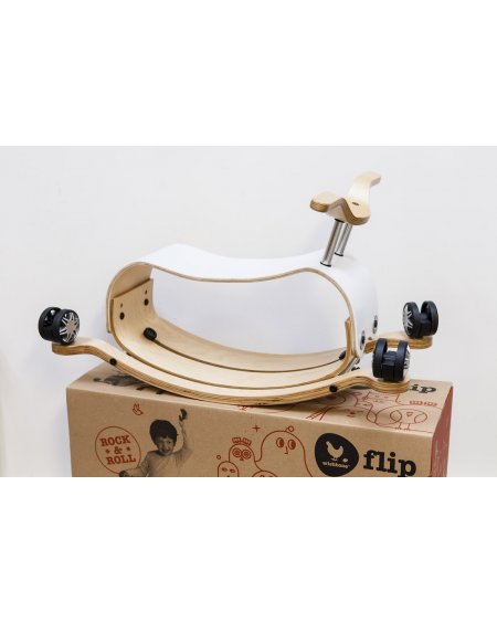 Flip Blanc - 3 en 1 Bascule, chariot et porteur - wishbone - mylowonders