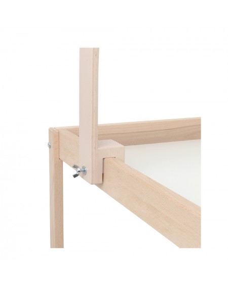 Table à langer mobile en bois avec roulettes verrouillables et coussin en  éponge - LIVINGbasics®